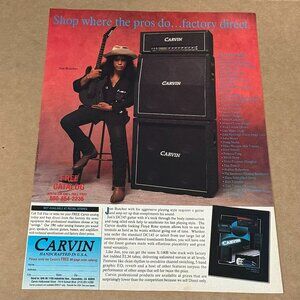 Jon Butcher - Carvin Amps - 1991 Print Advertisement